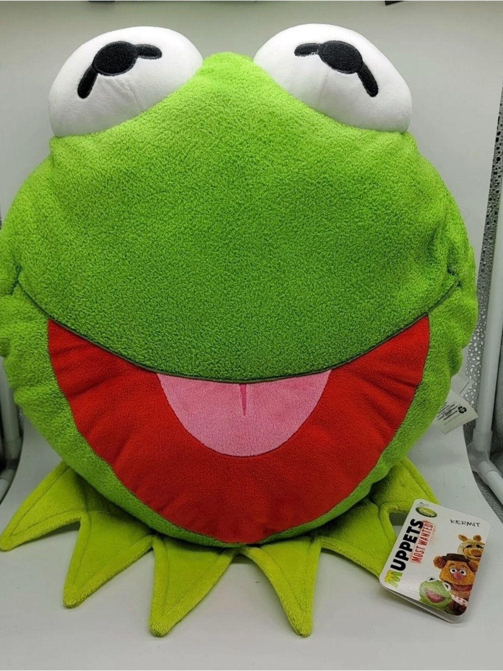 Disney Store Muppets Most Wanted Kermit The Frog Pillow Plush Approx 15" Tall